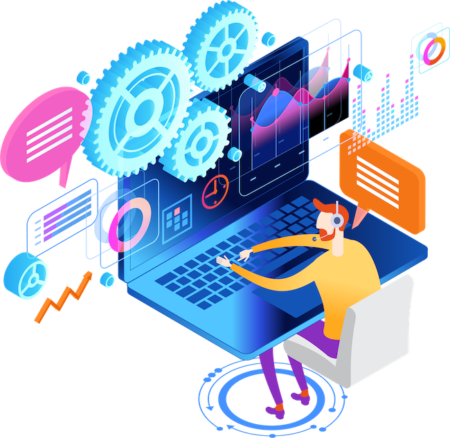 IT technician providing managed IT services for a business office